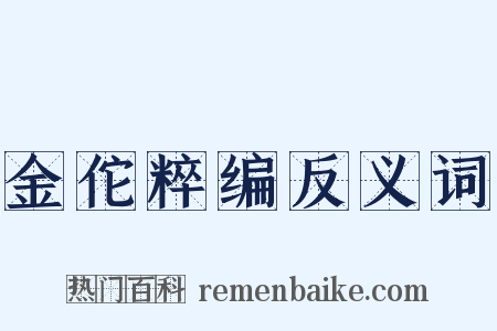金佗粹编反义词是什么意思的图片